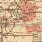 New Mexico Territory 1876 Map - Muir Way - Vintage Map