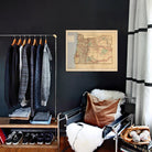 Oregon State 1876 Map - Muir Way - Vintage Map