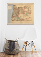 Oregon State 1876 Map - Muir Way - Vintage Map