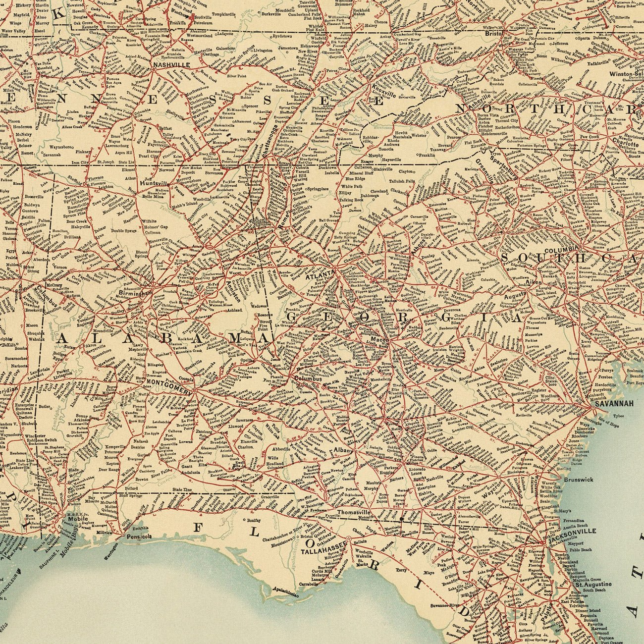 ABC Pathfinder Railway 1902 Map - Muir Way - Vintage Map