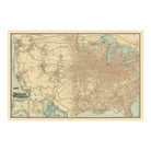 ABC Pathfinder Railway 1902 Map - Muir Way - Vintage Map