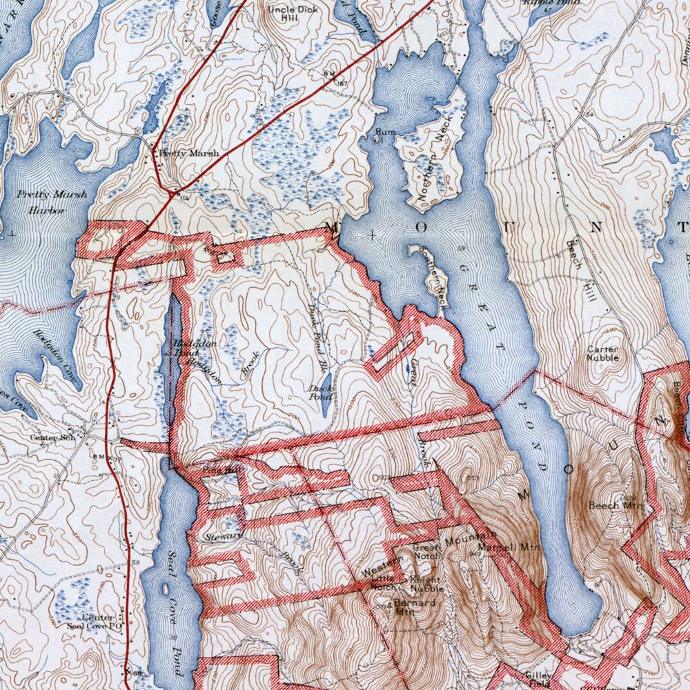 Acadia National Park 1942 Map - Muir Way - Vintage Map