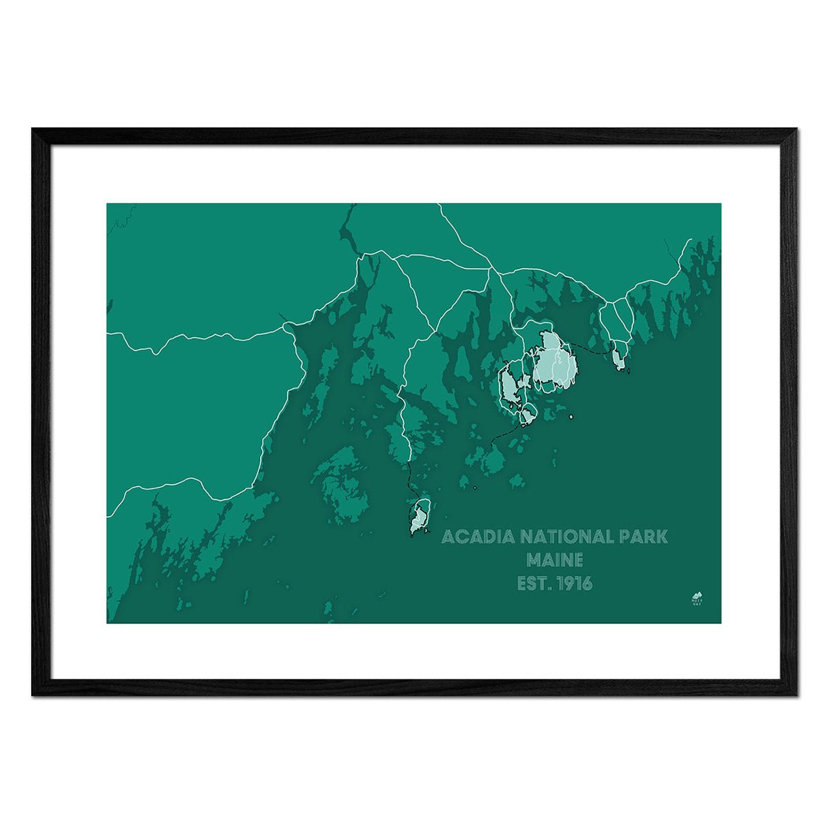 Acadia National Park Map - Muir Way - National Park