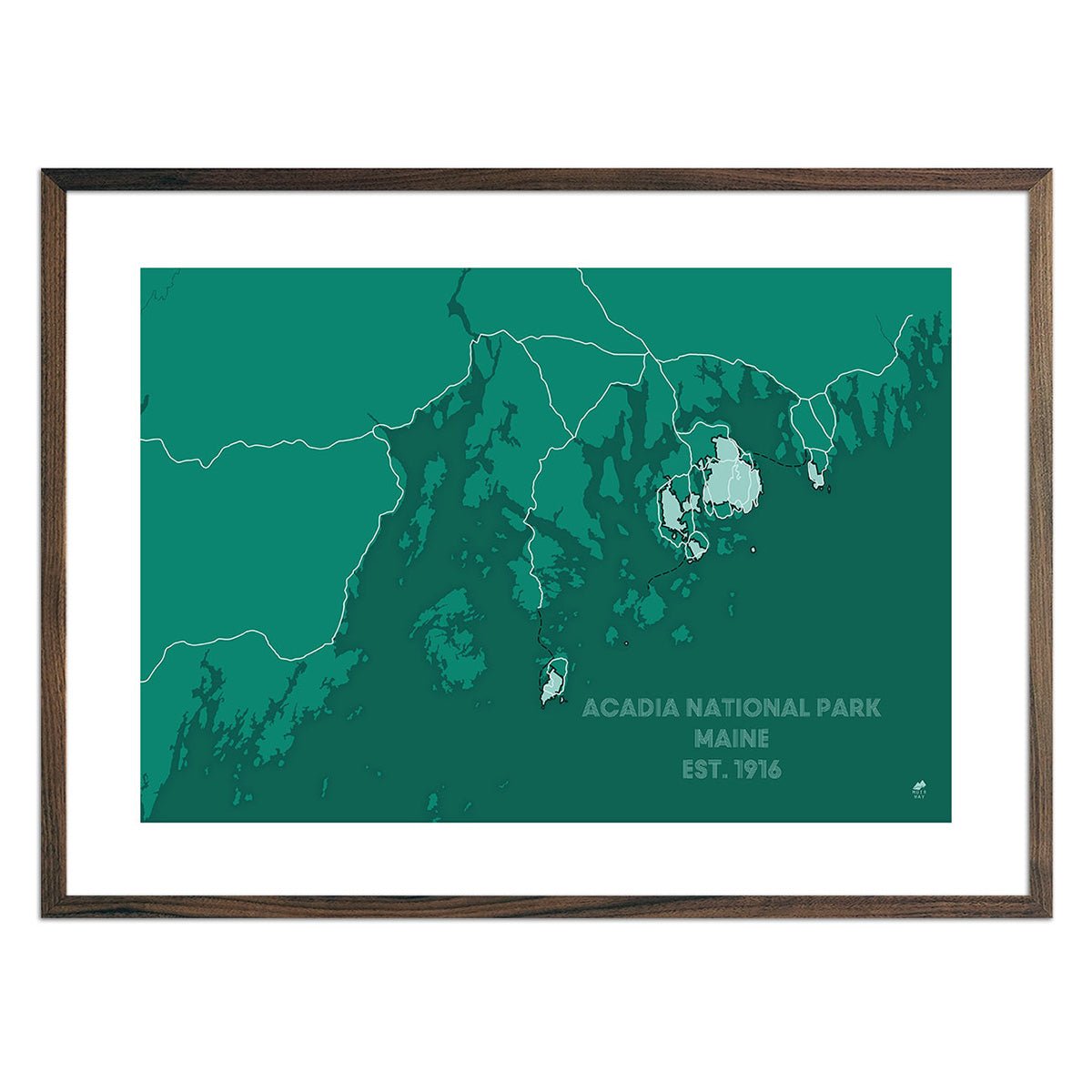 Acadia National Park Map - Muir Way - National Park