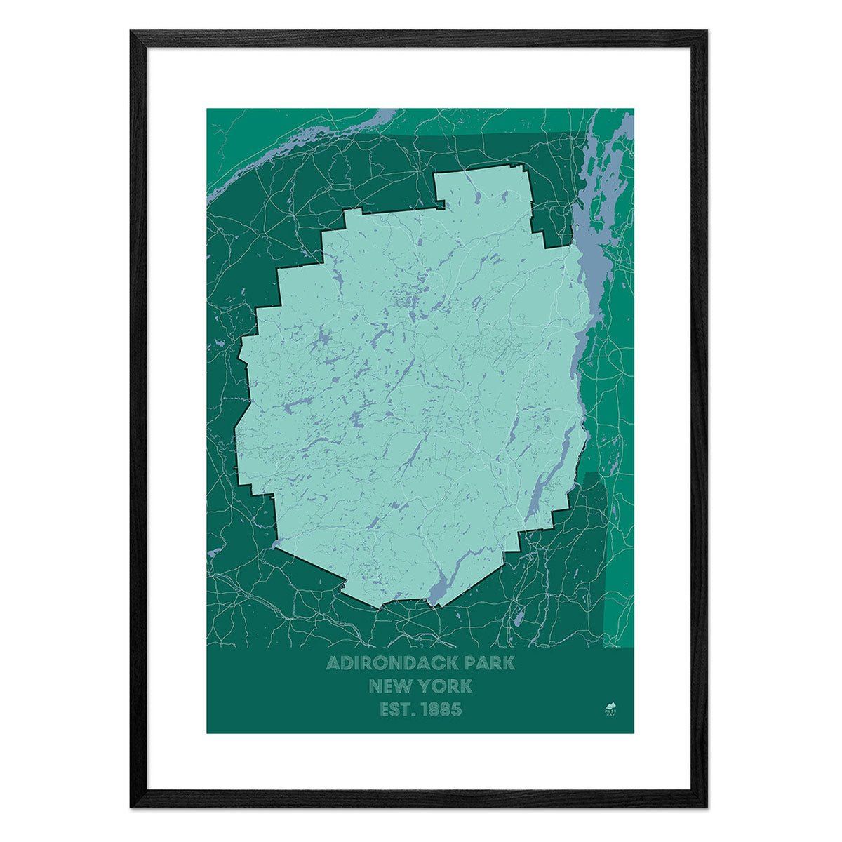 Adirondack Park Map - Muir Way - National Park