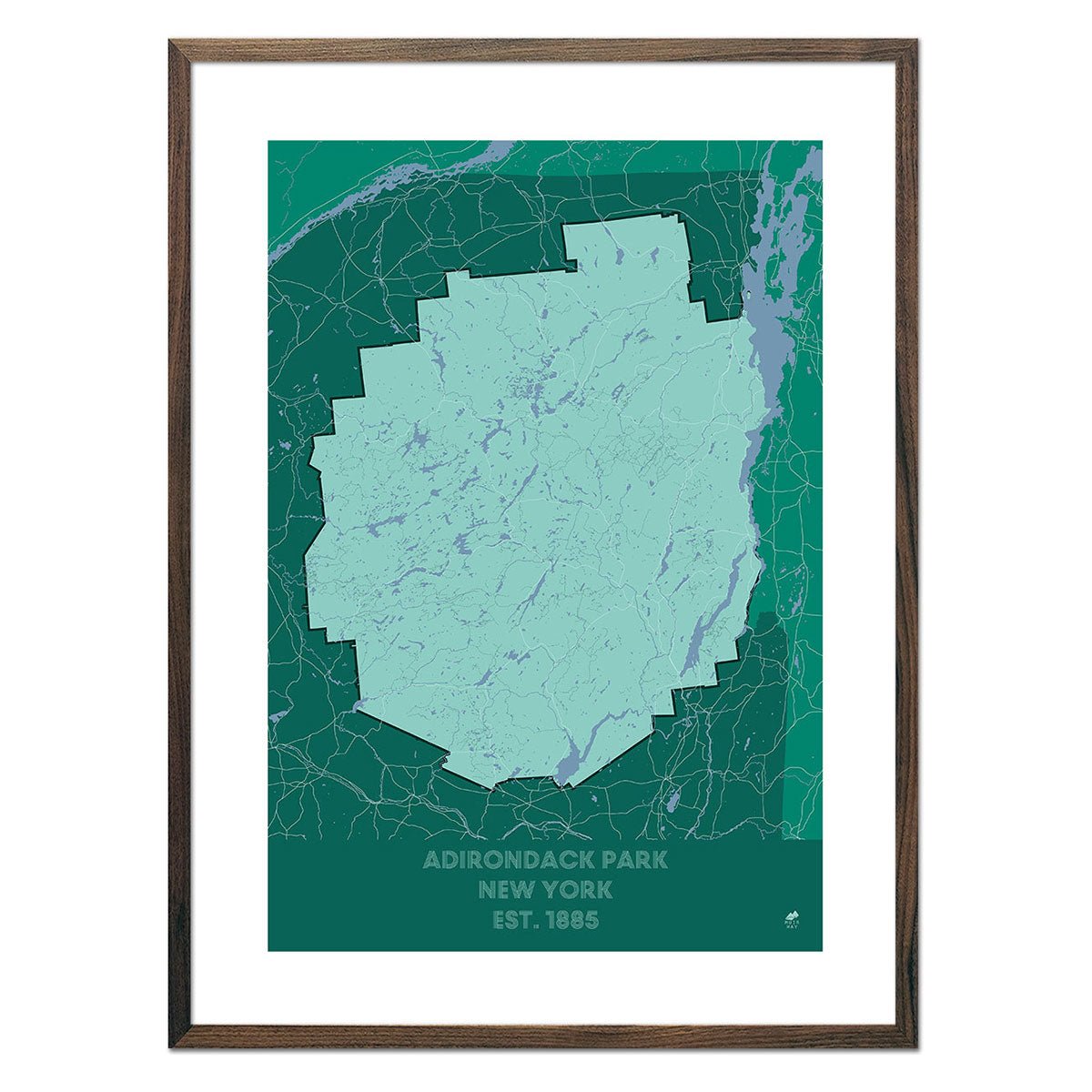 Adirondack Park Map - Muir Way - National Park