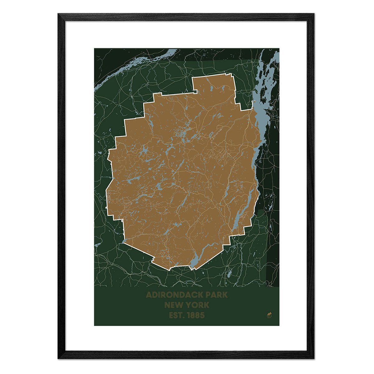 Adirondack Park Map - Muir Way - National Park