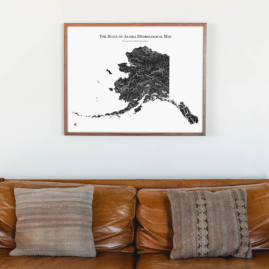 Alaska Hydrological Map - Muir Way - Hydrology