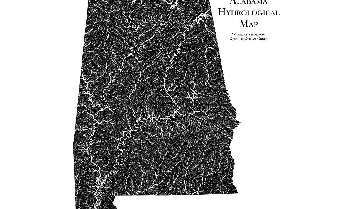 Alabama Hydrology Map