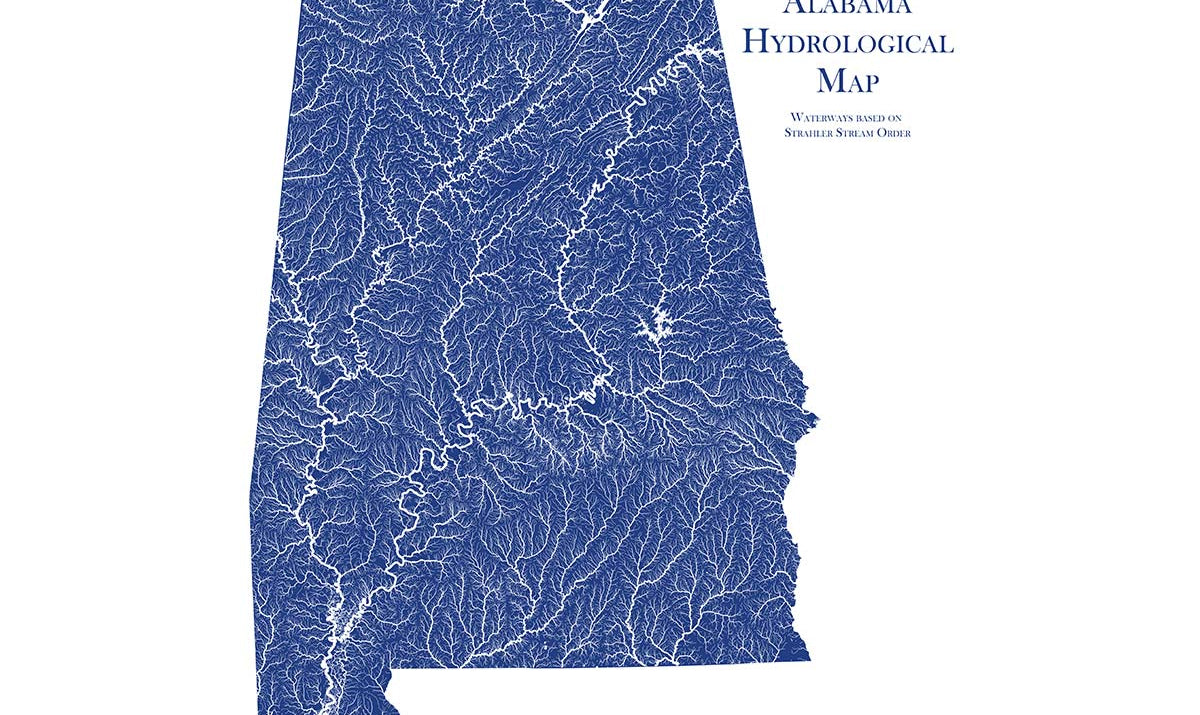 Alabama Hydrological Map