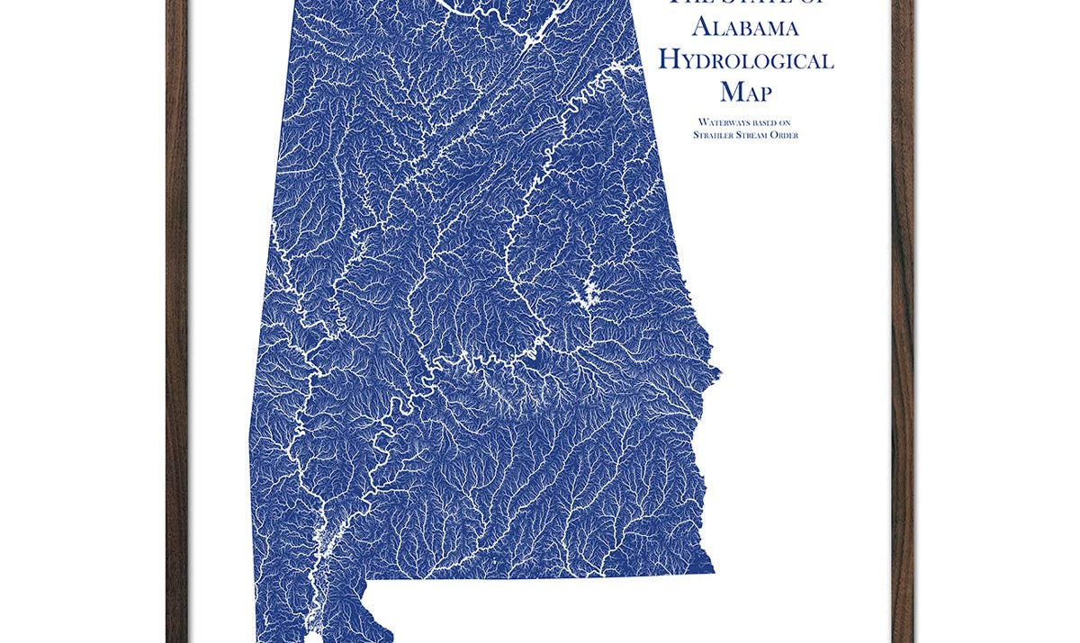 Alabama Hydrological Map