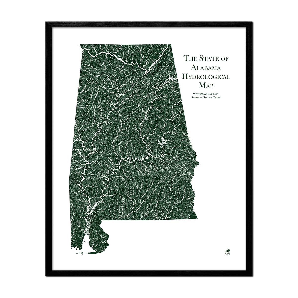 Alabama Hydrological Map - Muir Way - Hydrology