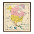 Amerique Septentrionale Composite 1844 Map - Muir Way - Vintage Map