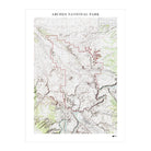 Arches Shaded Relief Map - Muir Way - Relief Series
