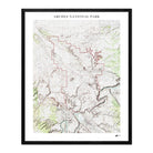 Arches Shaded Relief Map - Muir Way - Relief Series