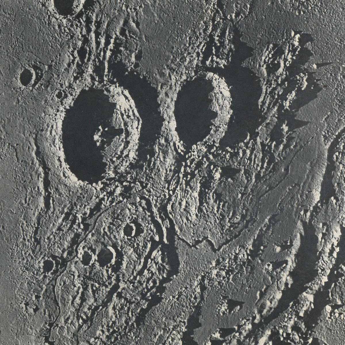 1874 Aristarchus and Herodotus Moon Craters Print - Muir Way - Astronomy