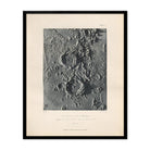 1874 Aristotle and Eudoxus Moon Craters Print - Muir Way - Astronomy