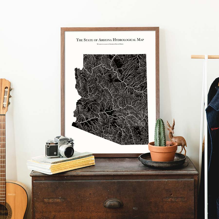 Arizona Hydrological Map - Muir Way - Hydrology
