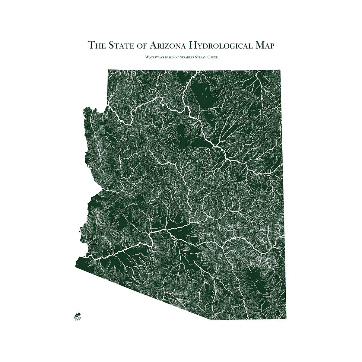 Arizona Hydrological Map - Muir Way - Hydrology