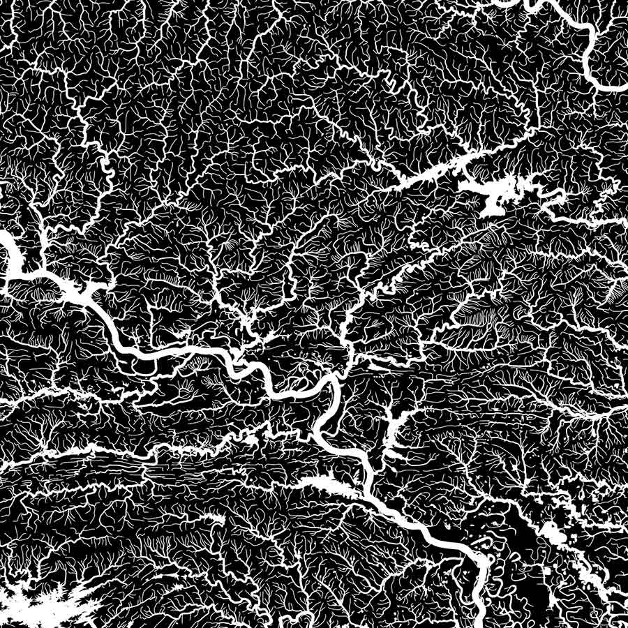 Arkansas Hydrological Map - Muir Way - Hydrology
