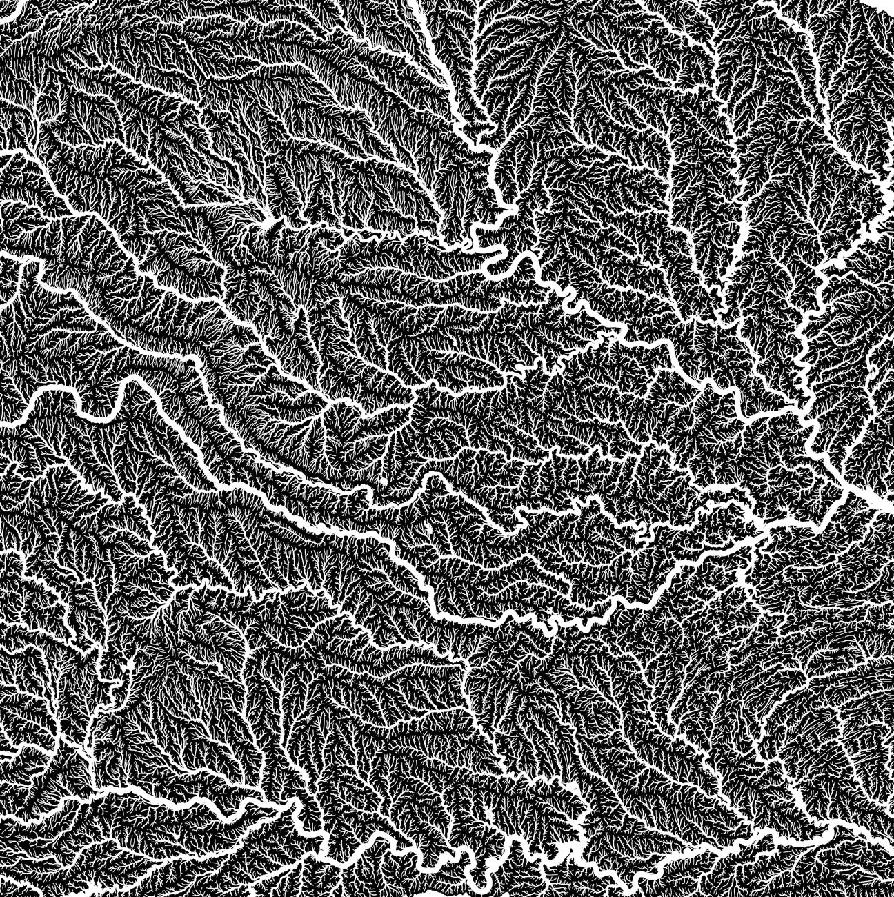 Arkansas - White - Red Regional Hydrological Map - Muir Way - Hydrology