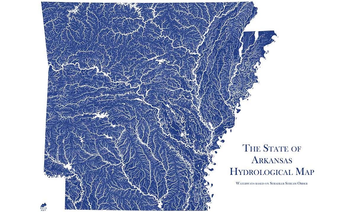 Arkansas Hydrology Map