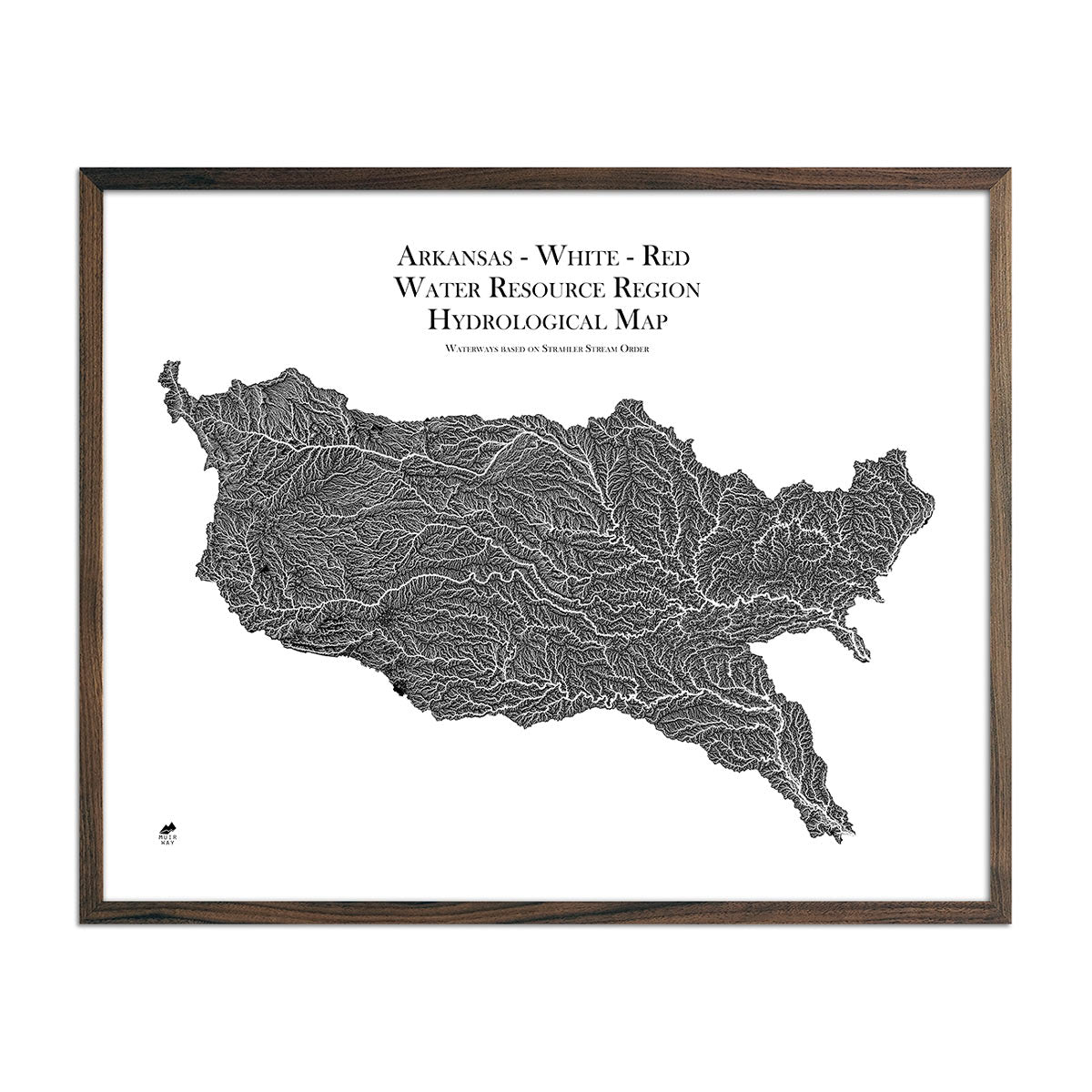 Arkansas - White - Red Regional Hydrological Map - Muir Way - Hydrology