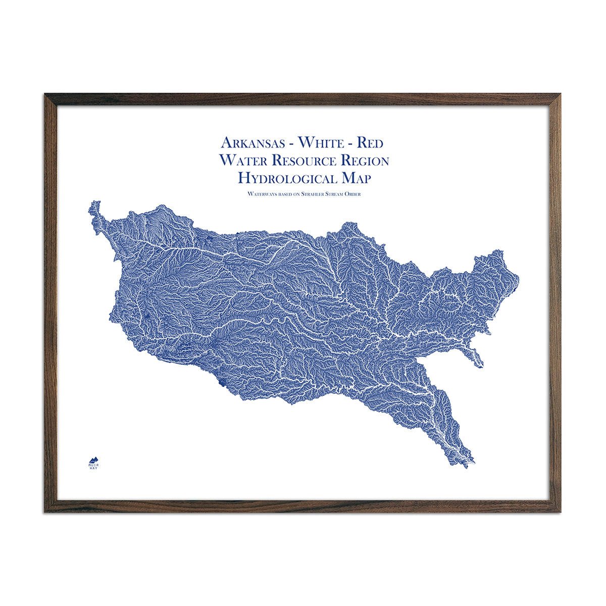Arkansas - White - Red Regional Hydrological Map - Muir Way - Hydrology