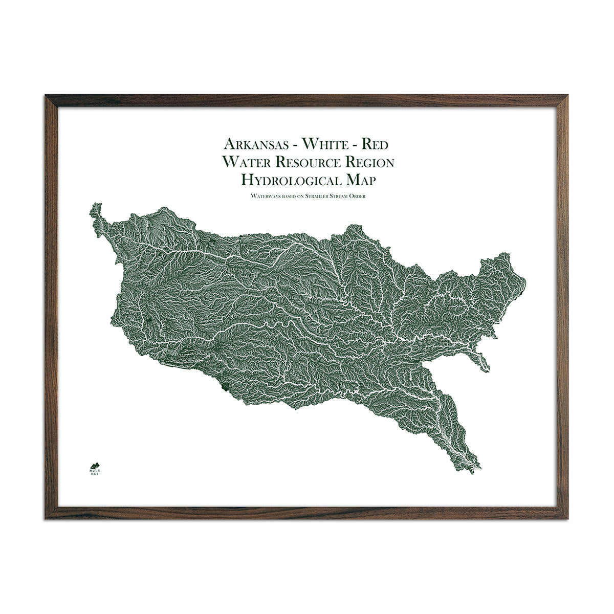 Arkansas - White - Red Regional Hydrological Map - Muir Way - Hydrology