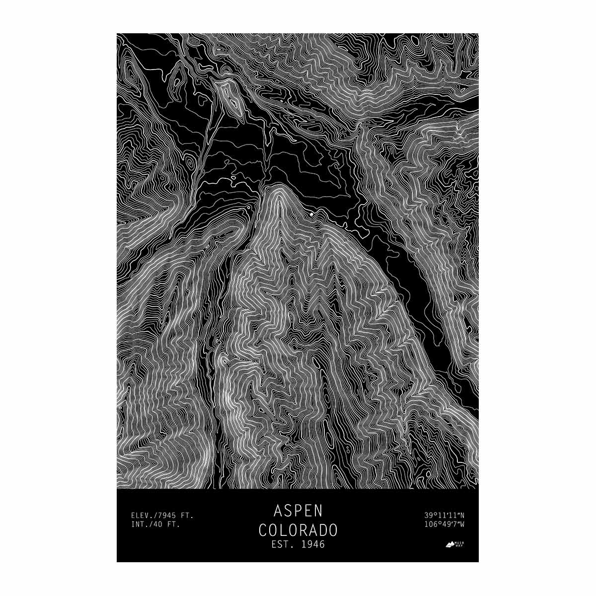 Aspen, Colorado - Muir Way - TOPO Series