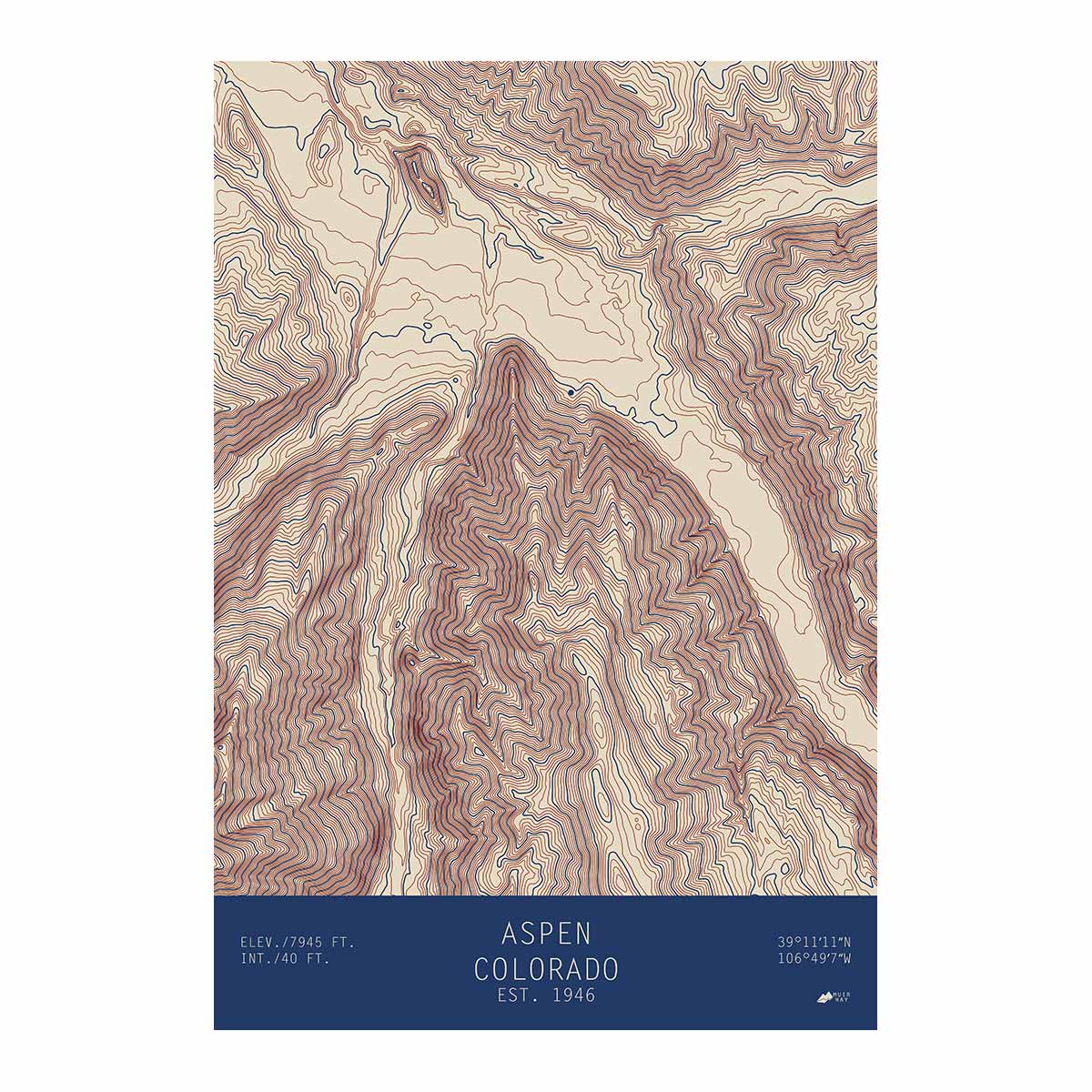 Aspen, Colorado - Muir Way - TOPO Series