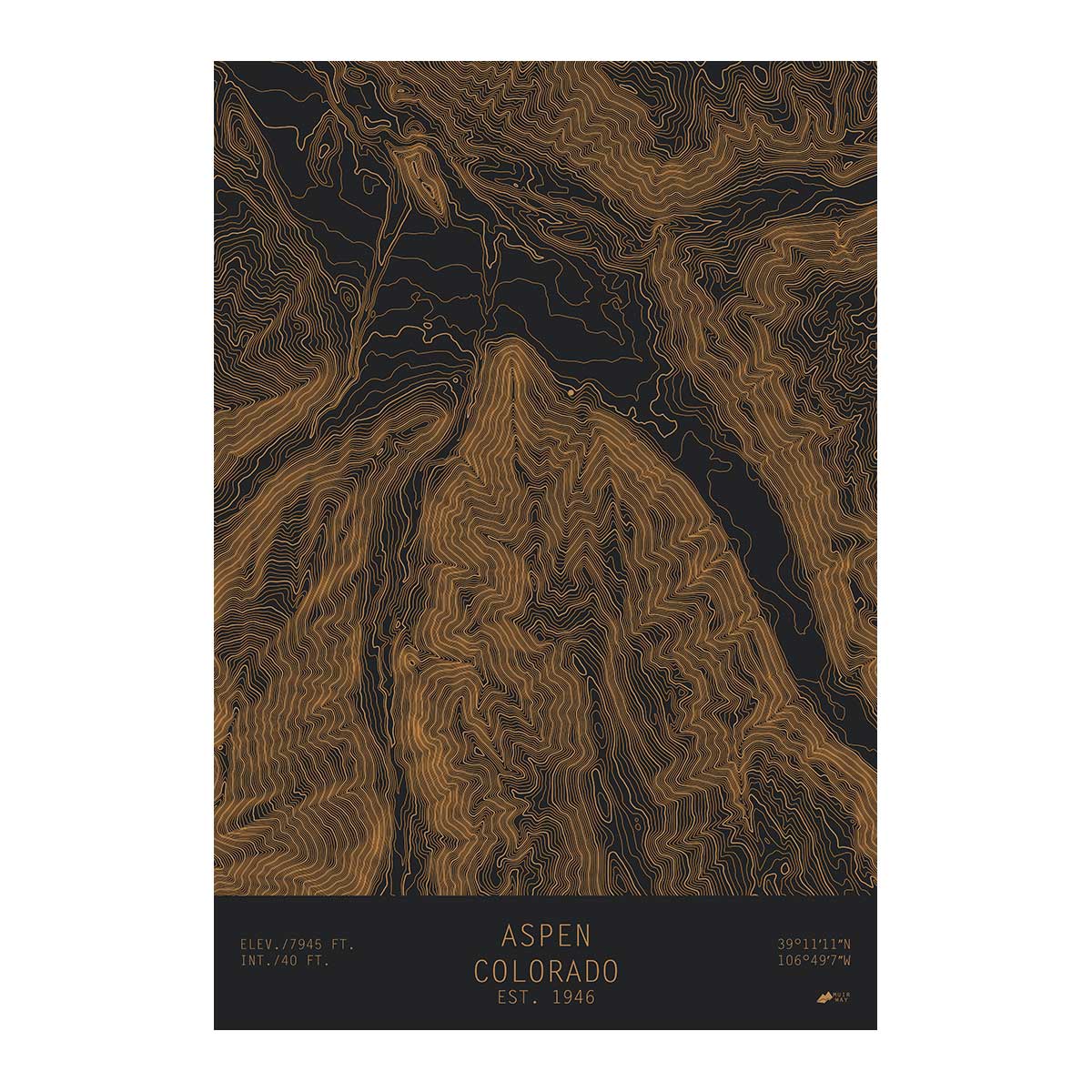 Aspen, Colorado - Muir Way - TOPO Series