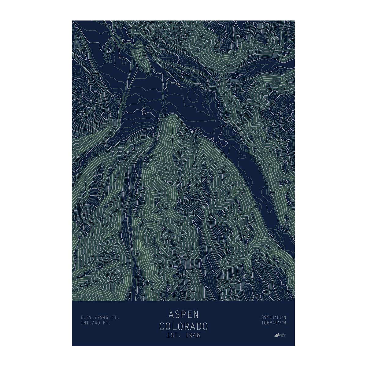 Aspen, Colorado - Muir Way - TOPO Series