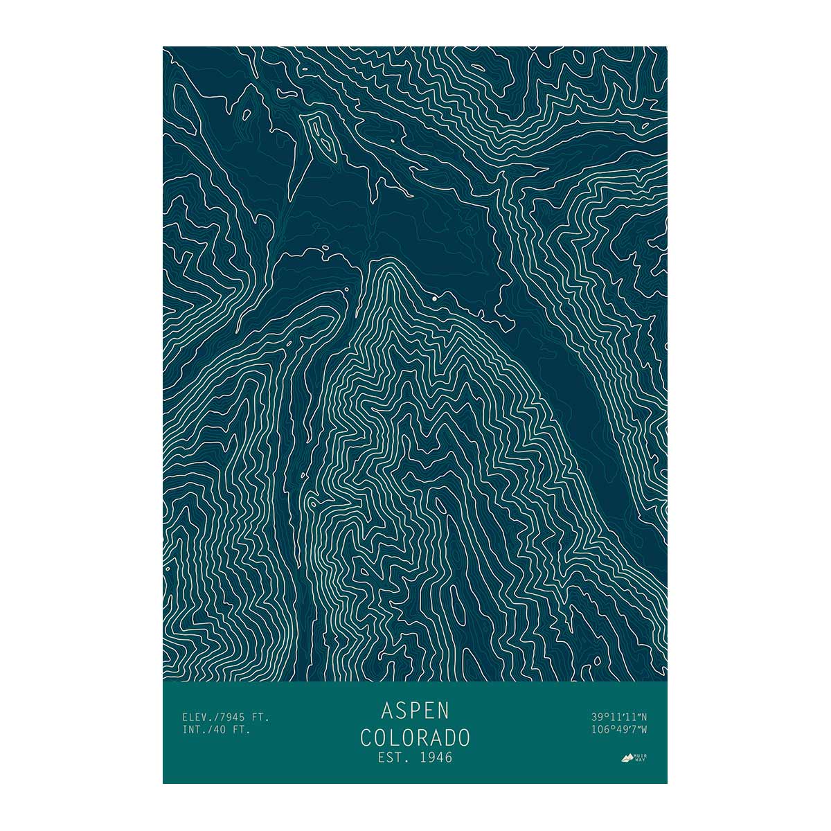 Aspen, Colorado - Muir Way - TOPO Series