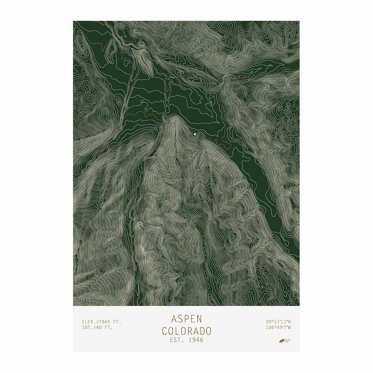 Aspen, Colorado - Muir Way - TOPO Series
