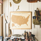 USA Hydrological Map – Desert Tan - Muir Way -