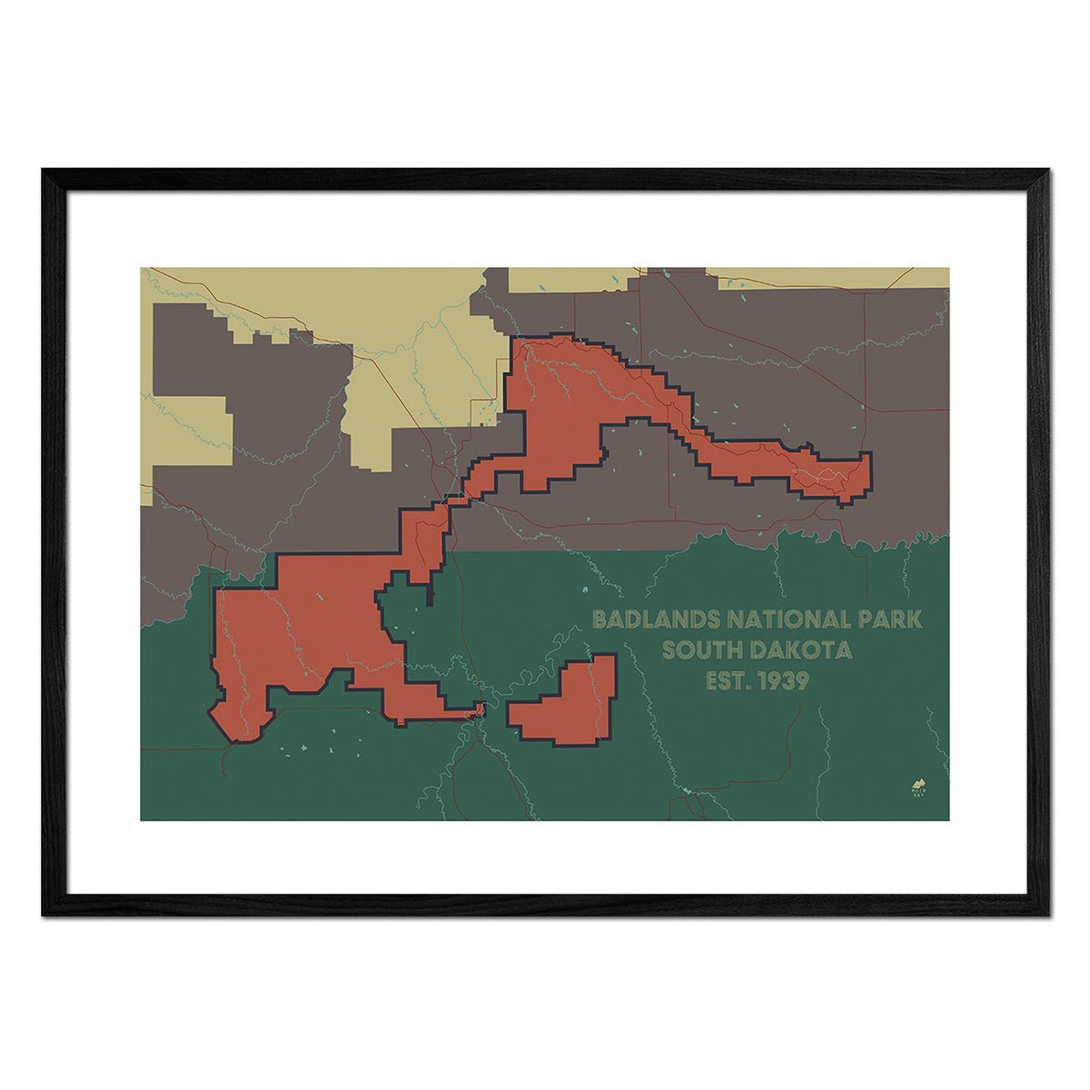 Badlands National Park Map - Muir Way - National Park