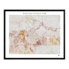 Badlands Shaded Relief Map - Muir Way - Relief Series