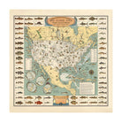 Big Game Fish Map - 1936 - Muir Way - Vintage Map