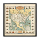 Big Game Fish Map - 1936 - Muir Way - Vintage Map
