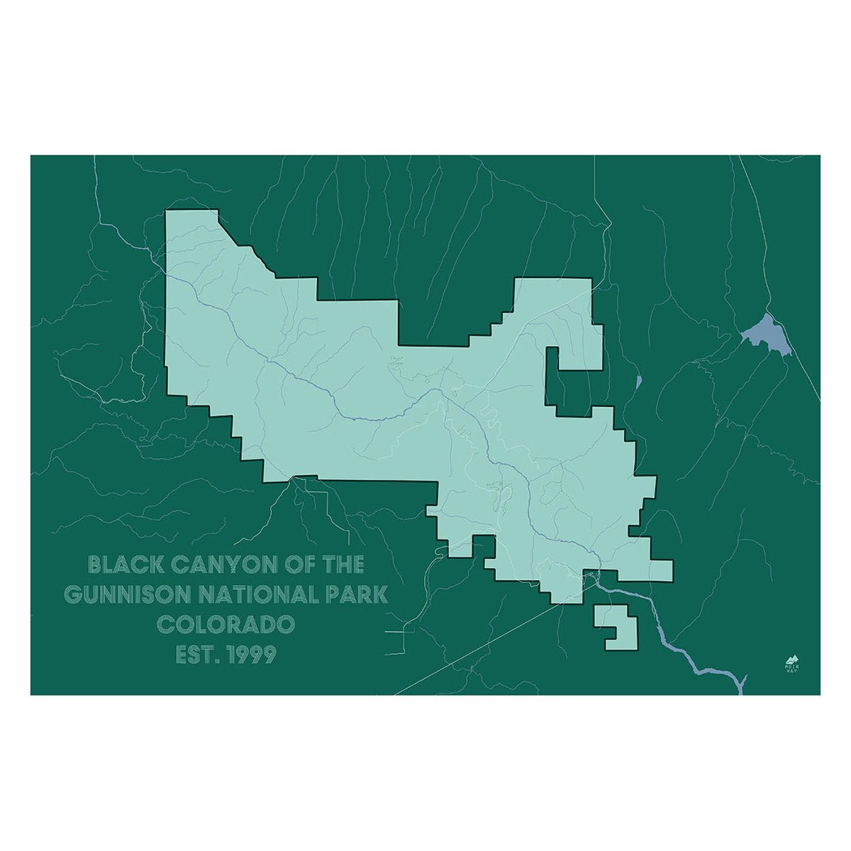 Black Canyon of the Gunnison National Park Map - Muir Way - National Park