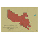 Black Canyon of the Gunnison National Park Map - Muir Way - National Park