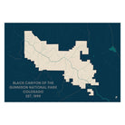 Black Canyon of the Gunnison National Park Map - Muir Way - National Park