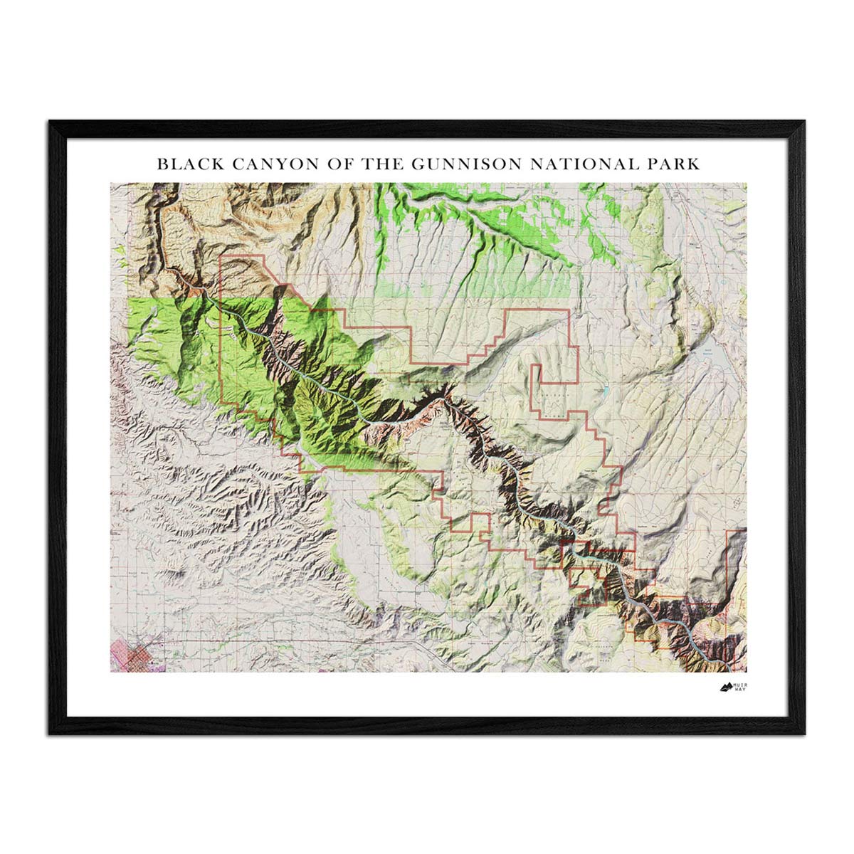 Relief Map of Black Canyon National Park
