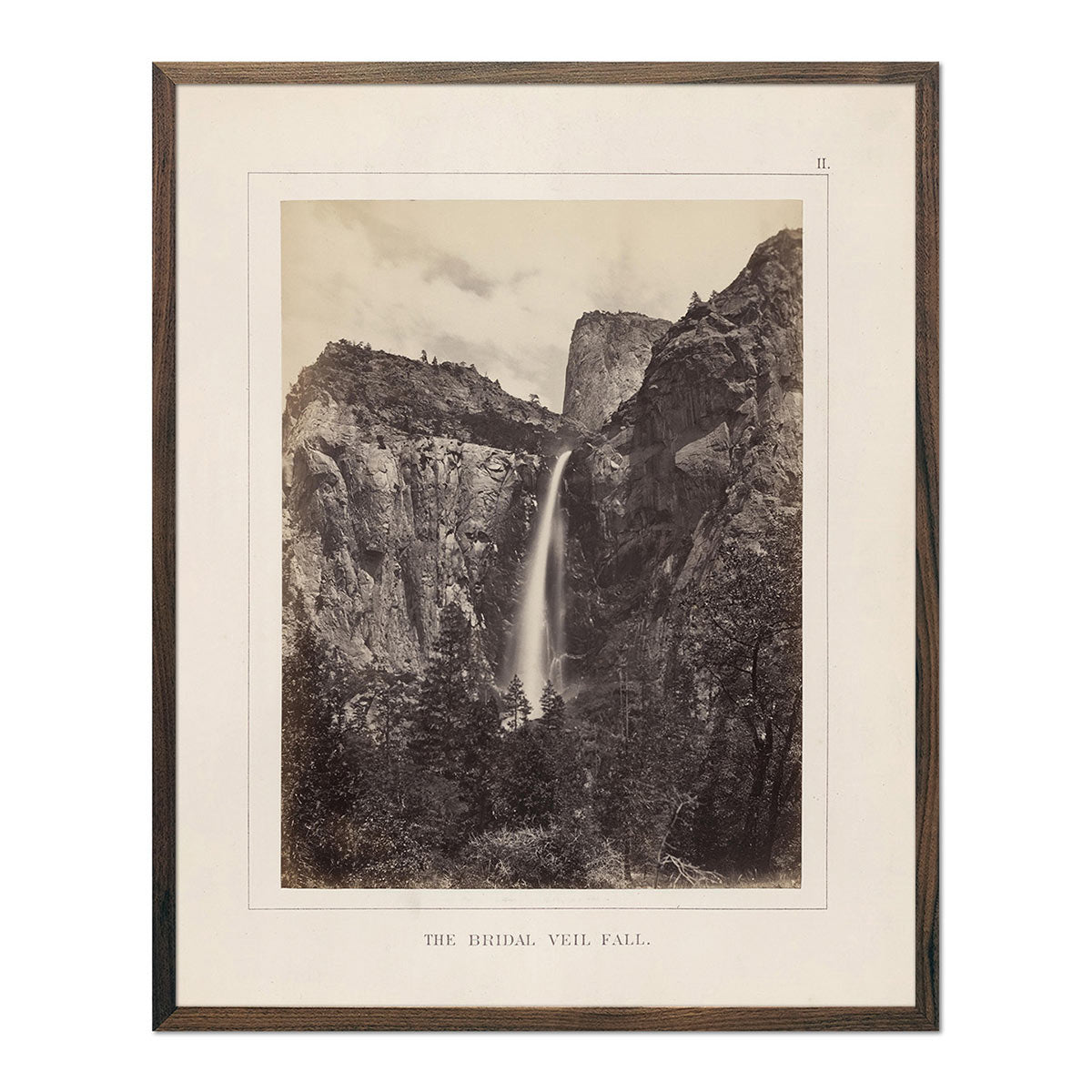 Bridal Veil Fall, Yosemite 1868 - Muir Way - Photograph