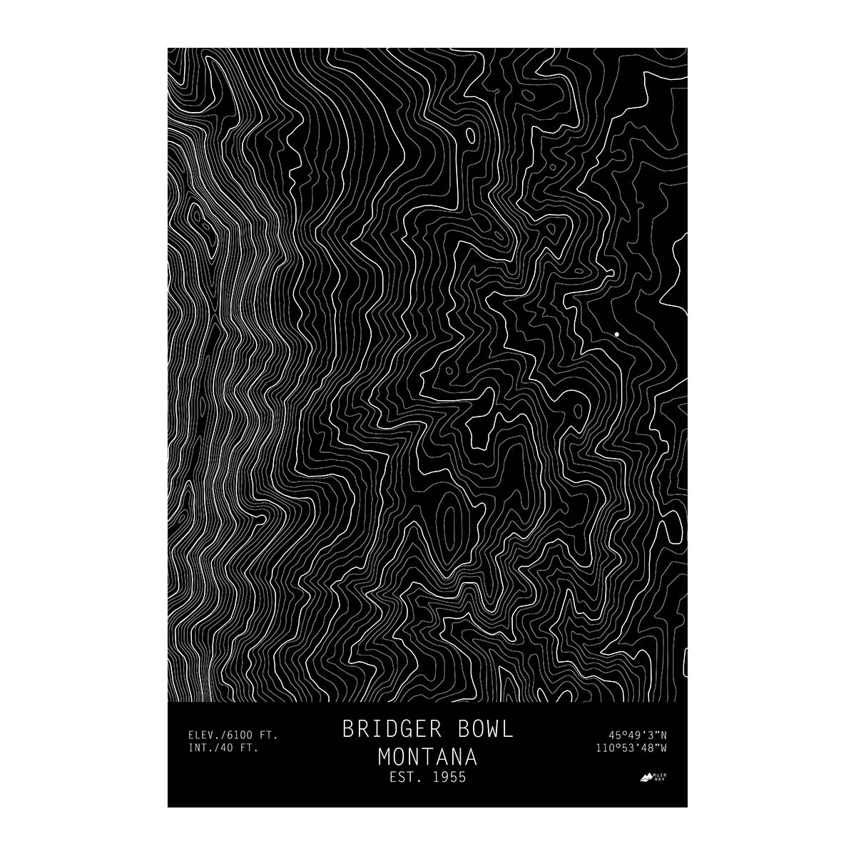 Bridger Bowl, Montana - Muir Way - TOPO Series