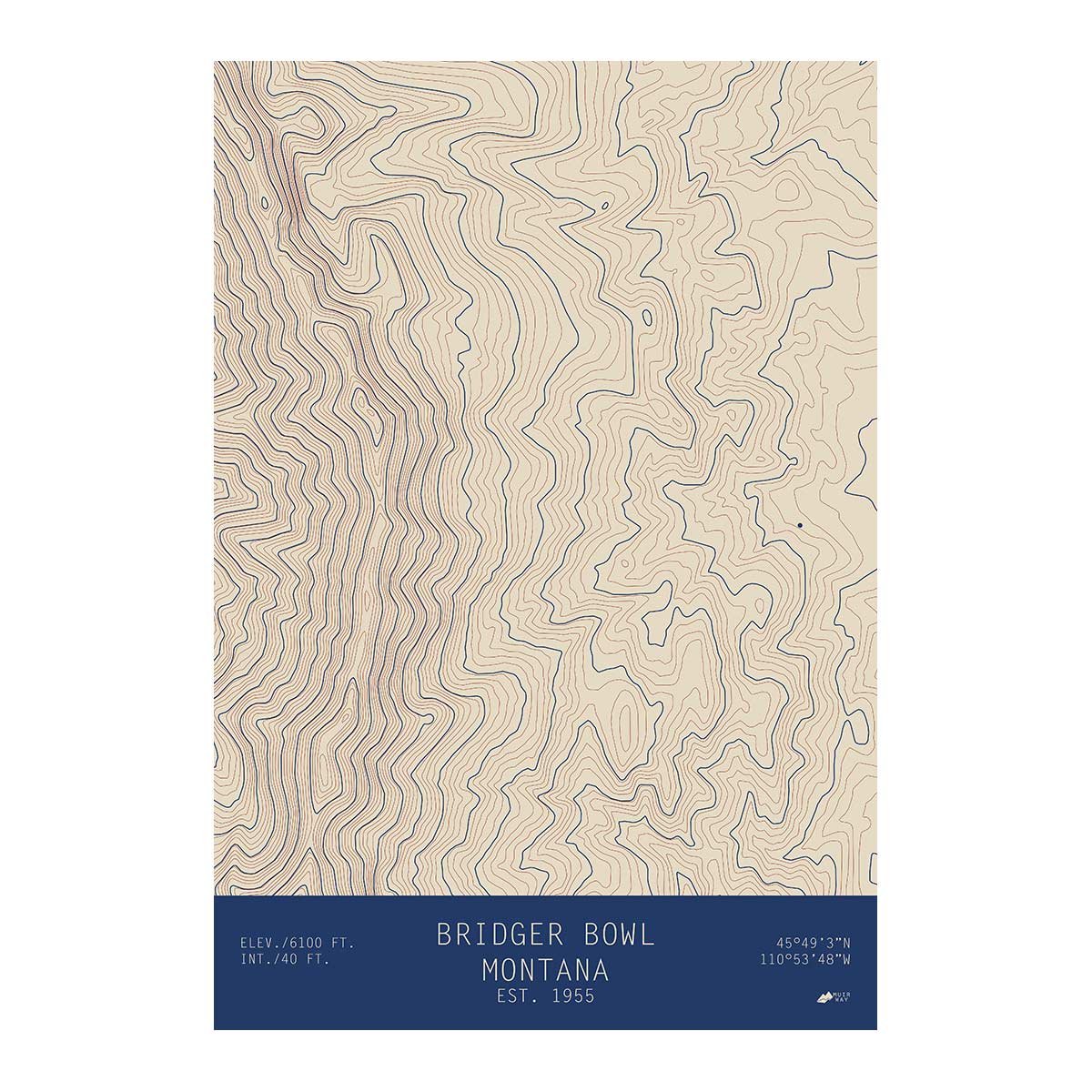 Bridger Bowl, Montana - Muir Way - TOPO Series