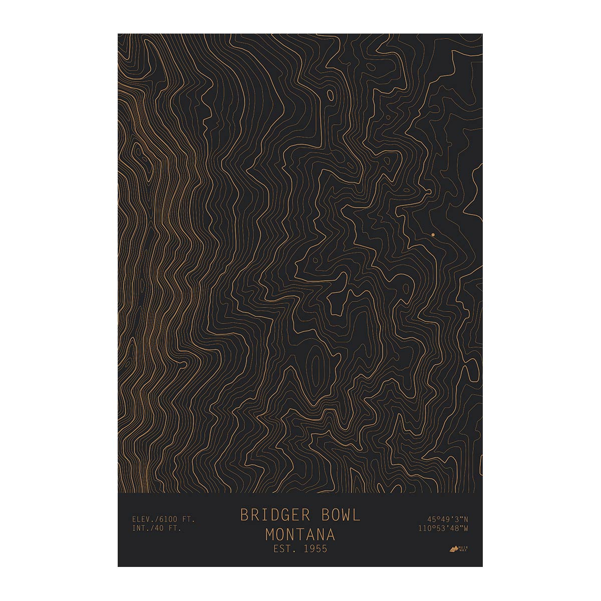 Bridger Bowl, Montana - Muir Way - TOPO Series