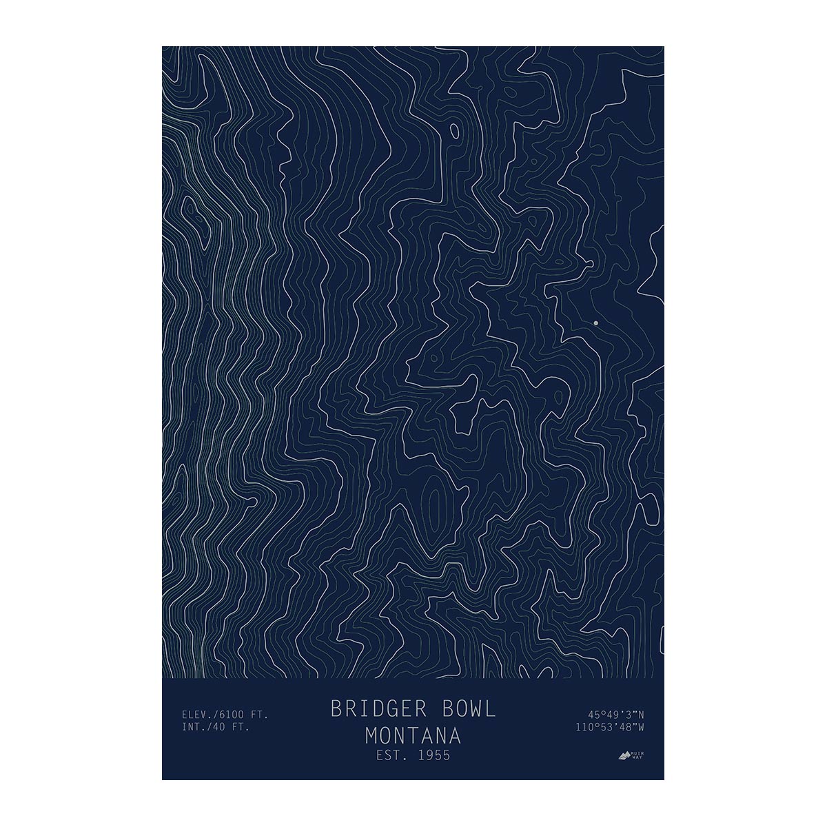 Bridger Bowl, Montana - Muir Way - TOPO Series