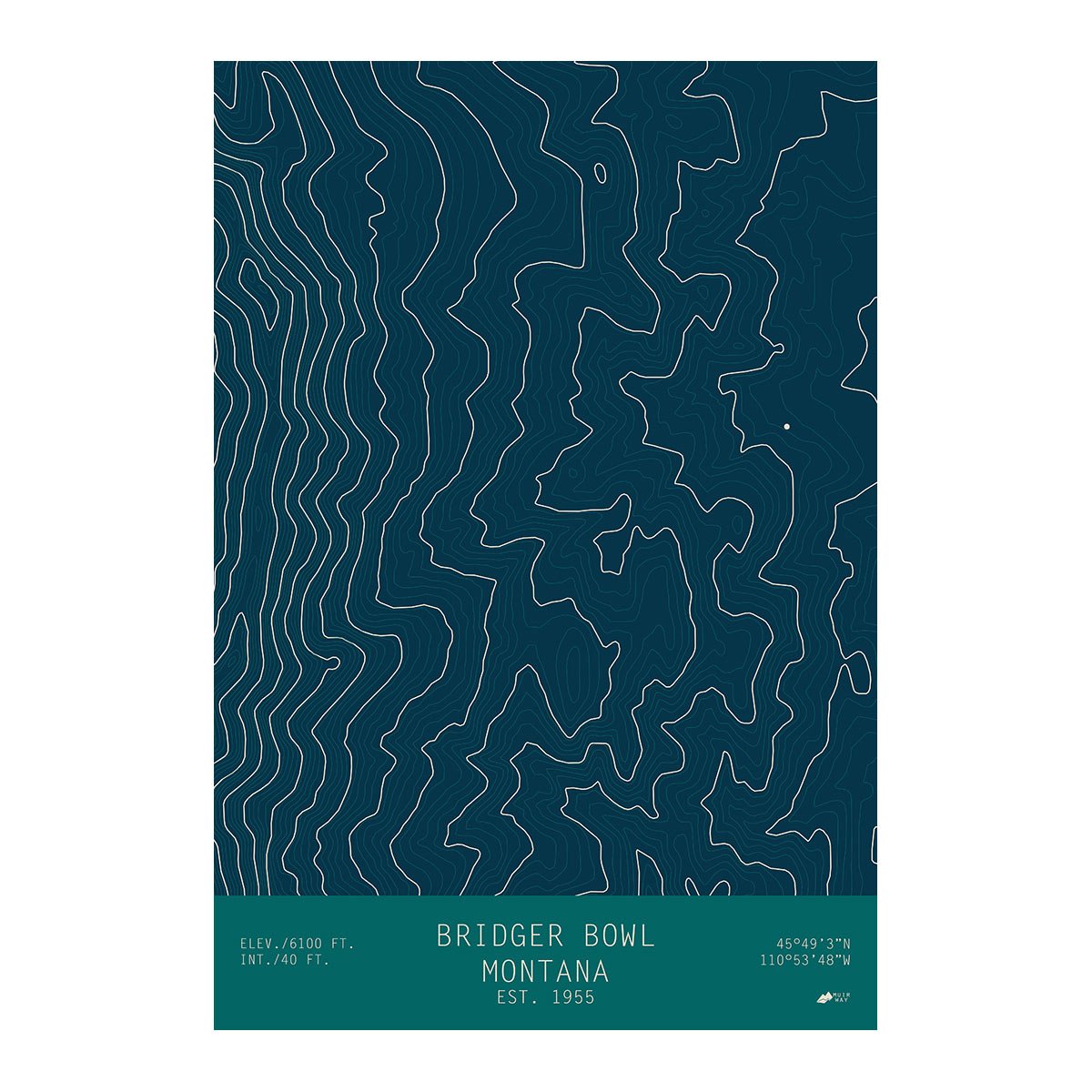Bridger Bowl, Montana - Muir Way - TOPO Series